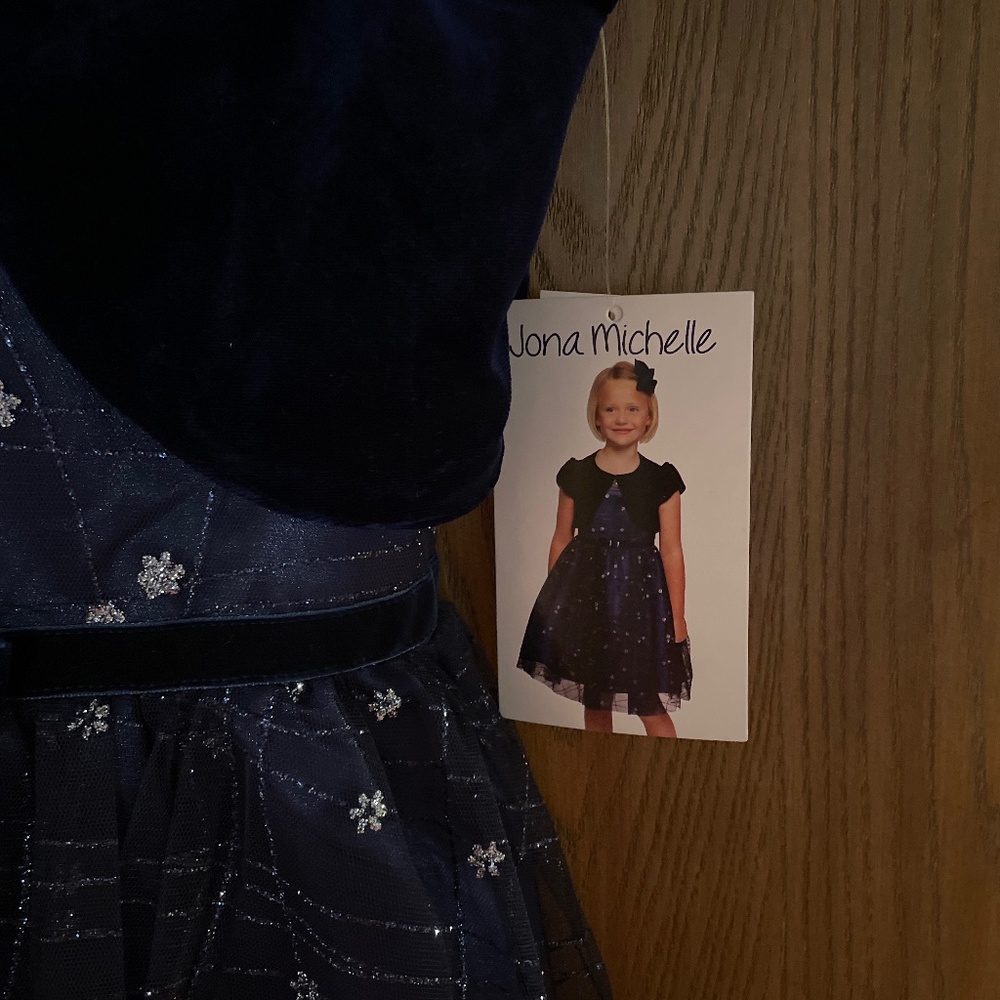 Girl’s Jon’s Michelle Dress with matching short sleeved shrug - Picture 2 of 6